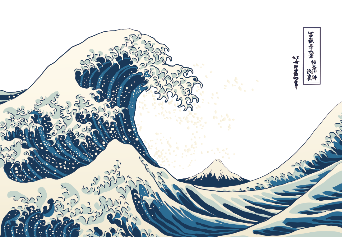 葛飾北斎『富嶽三十六景 神奈川沖浪裏』 通常カラー 【転写タイプ】 葛飾北斎『富嶽三十六景 神奈川沖浪裏』 通常カラー 【転写タイプ】